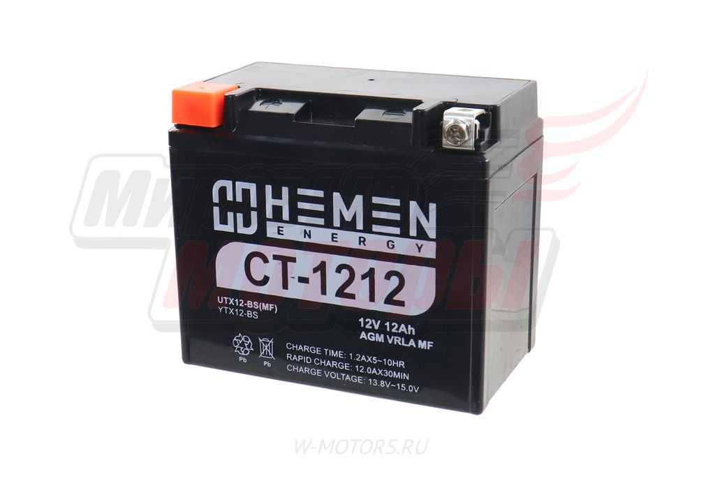 Аккумулятор 12В 2,3Ач OUTDO GT4B-5(MF) (аналогCT12025) (кислотный, герметичный) (боков.полярн) (113*39*87мм)
