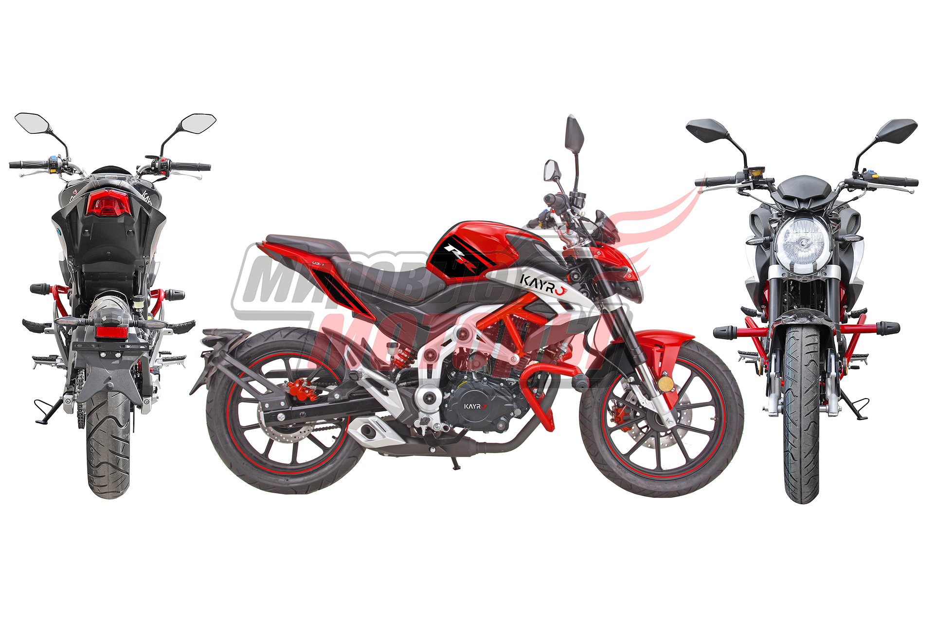 Мотоцикл KAYRO "ROADSTER" 250cc (166FMM, баланс. вал,торм.пер/зад.диск, вилка перев.типа, колеса 17/17) ПТС ЧЕРНЫЙ